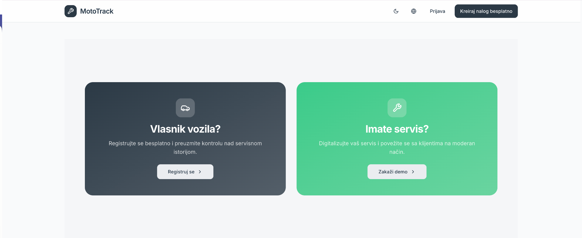 MotoTrack for vehicle owners and service centers