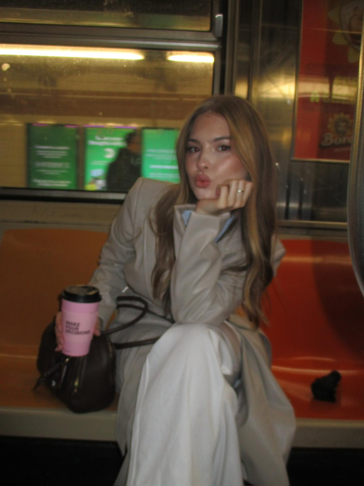 Andjela in NYC subway